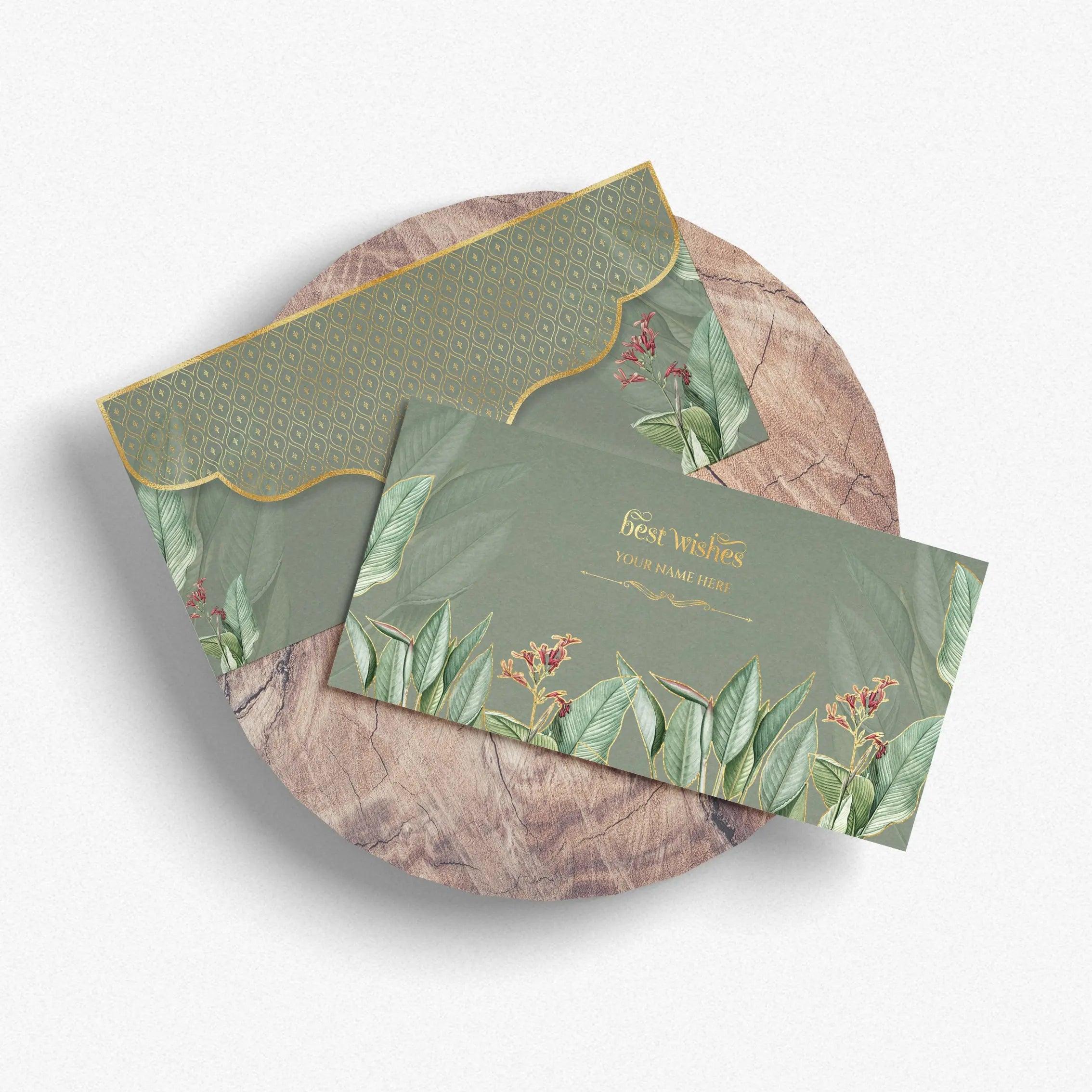 Luxe Gold Foil Money Envelopes - Tropical Gold