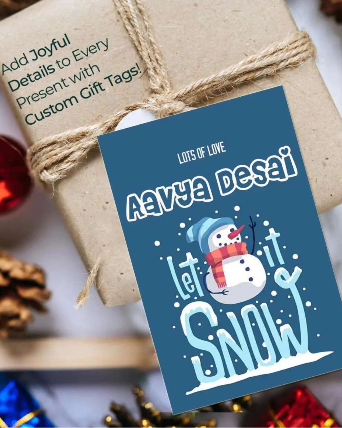 Personalised Christmas Gift Tags - Let it Snow - Set of 10 - Chatterbox Labels - Gift Tags