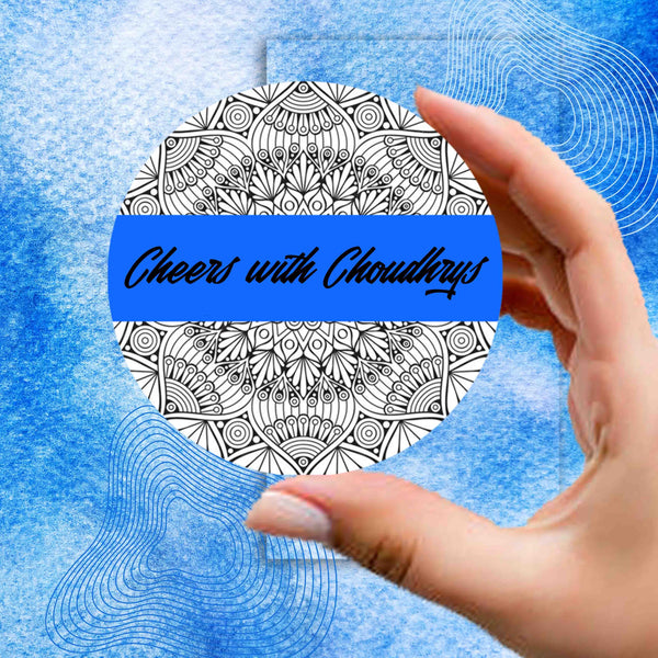 Personalised Coasters - Mandala Design - Set of 6 - Chatterbox Labels - Coasters