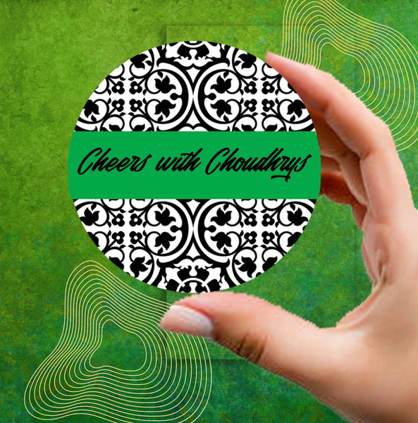 Personalised Coasters - Motif Design - Set of 6 - Chatterbox Labels - Coasters