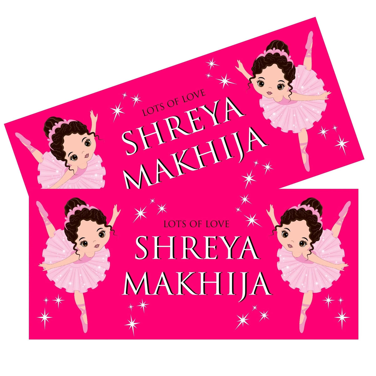 Personalised Money Envelopes - Ballerina Theme - Set of 20 - Chatterbox Labels - Envelopes