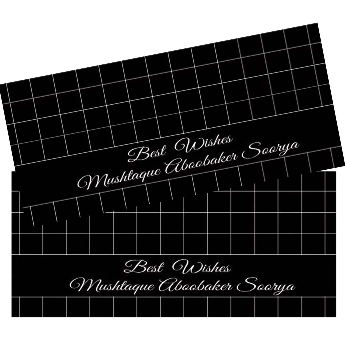 Personalised Money Envelopes - Black Chequered Theme - Set of 20 - Chatterbox Labels - Envelopes