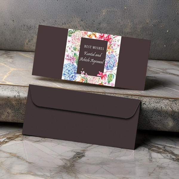 Personalised Money Envelopes - Floral Theme - Set of 20 - Chatterbox Labels - Envelopes
