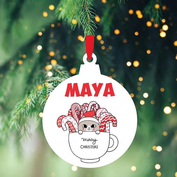 Personalized Christmas Ornaments - Chatterbox Labels - Ornament