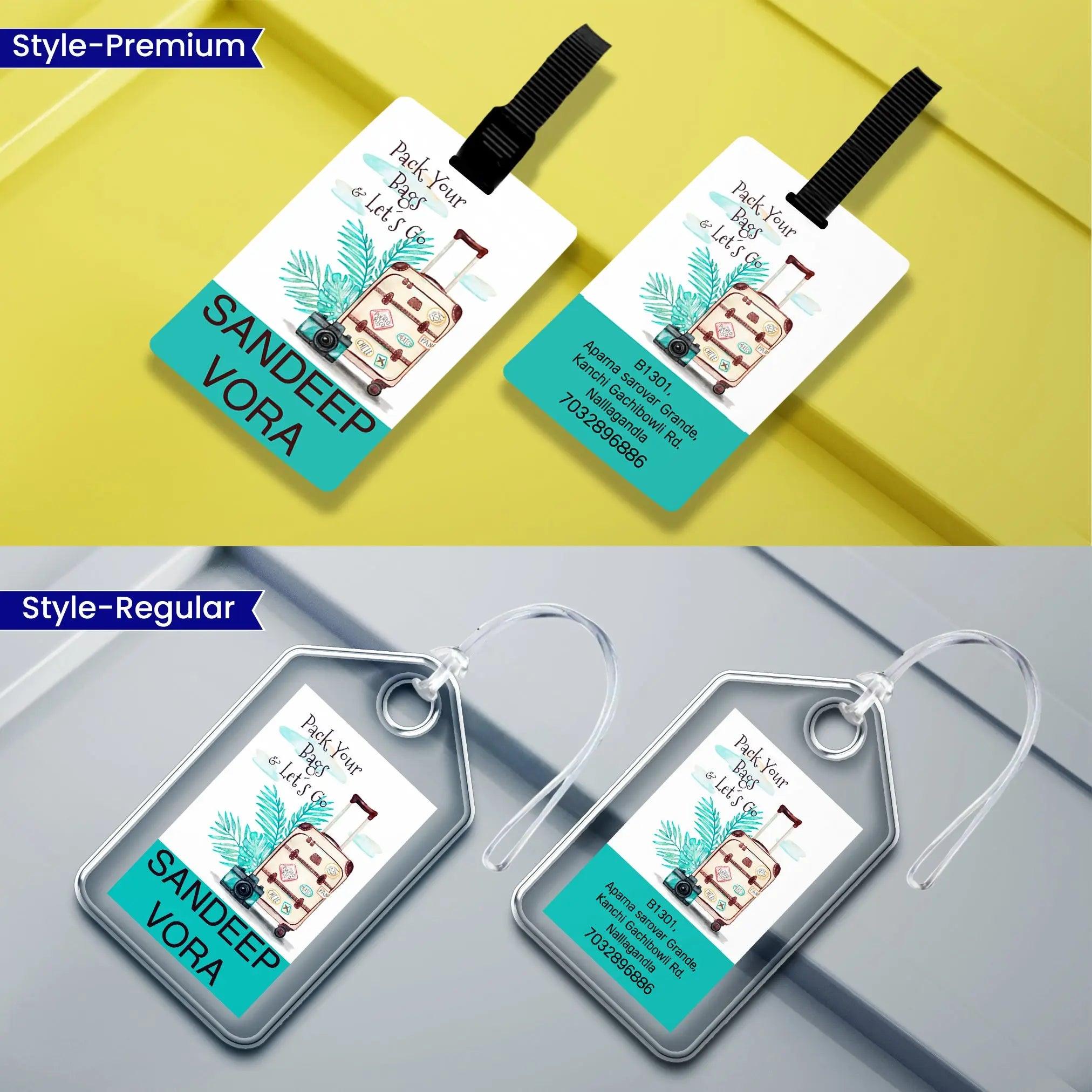 Personalized Luggage Tags - Pack Your Bags Design