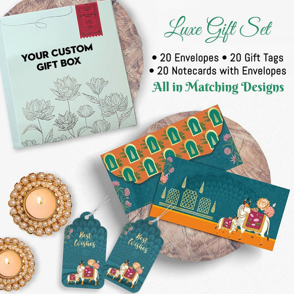 Luxe Diwali Gift Stationery Sets - Chatterbox Labels - Gift Tags