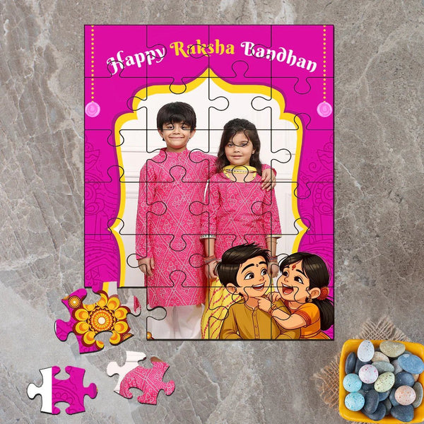 Custom Acrylic Photo Puzzle - Rakhi Theme - Chatterbox Labels - Puzzle