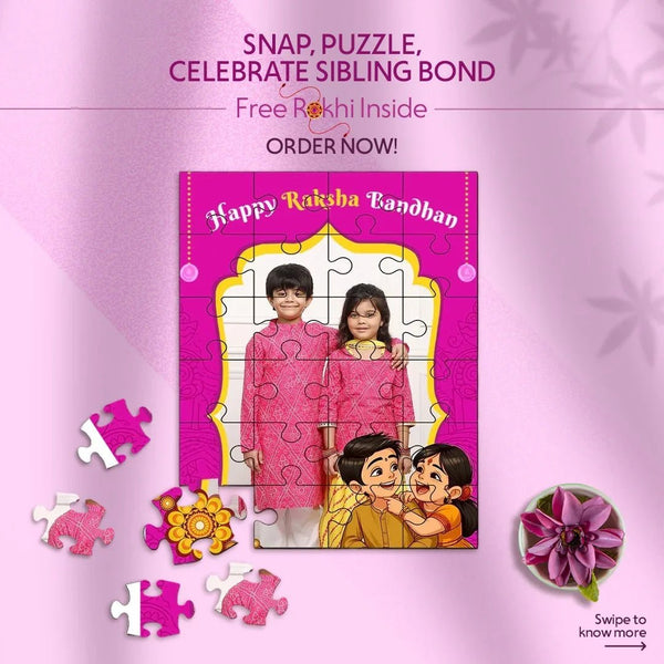 Custom Acrylic Photo Puzzle - Rakhi Theme - Chatterbox Labels - Puzzle