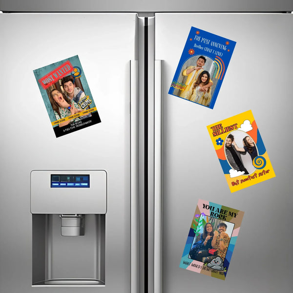 Personalised Fridge Magnets with Photos - Rakhi Special - Chatterbox Labels - Fridge Magnets