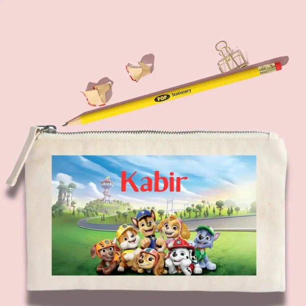 Return Gift - Personalised Pouch and Pencil - Chatterbox Labels - Pouch