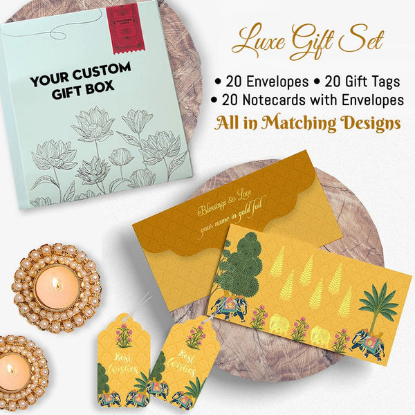 Luxe Diwali Gift Stationery Sets - Chatterbox Labels - Gift Tags