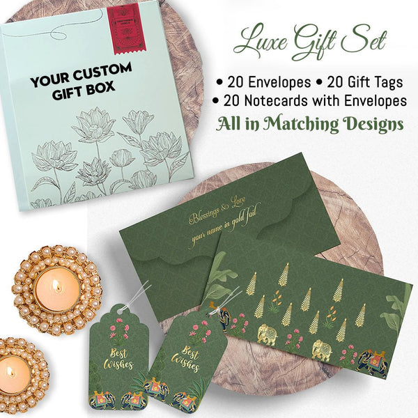 Luxe Diwali Gift Stationery Sets - Chatterbox Labels - Gift Tags