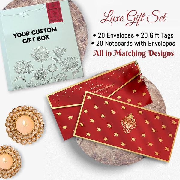 Luxe Diwali Gift Stationery Sets - Chatterbox Labels - Gift Tags
