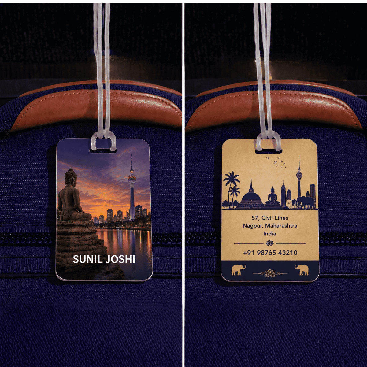 Personalised Luggage Tags - Sri Lanka Design - Chatterbox Labels - Luggage Tags