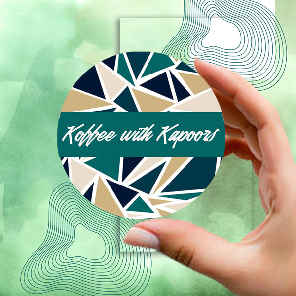 Set of 6 Customized Triangles Design Coasters - Chatterbox Labels - Chatterbox Labels - Coasters