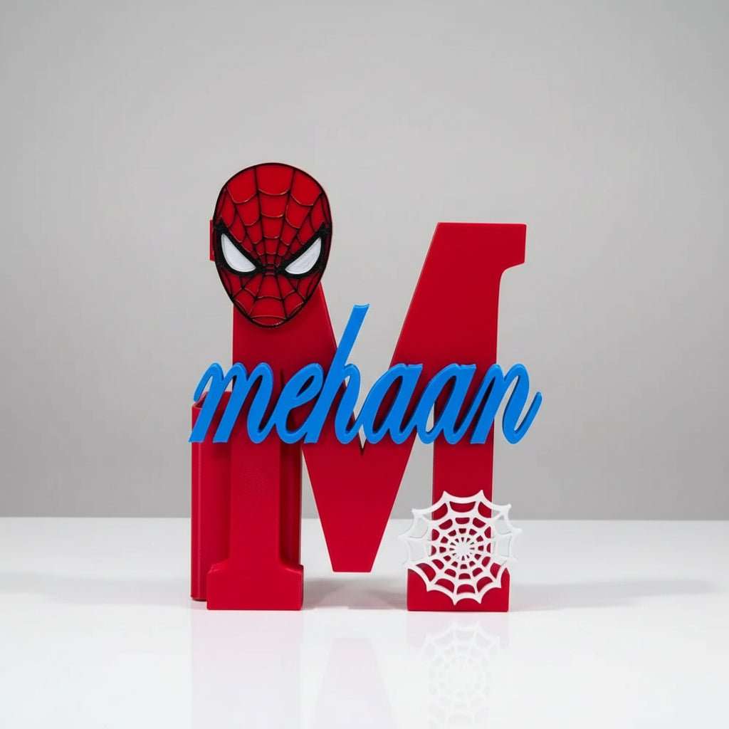 Personalised Name Stand & Pen Holder Spiderman Theme
