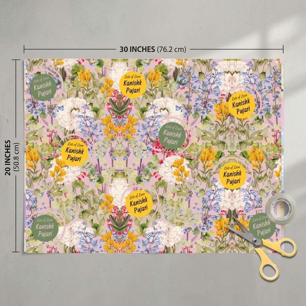 Custom Gift Wrapping Paper - Bespoke Sunlit Meadow - Chatterbox Labels - Wrapping Paper