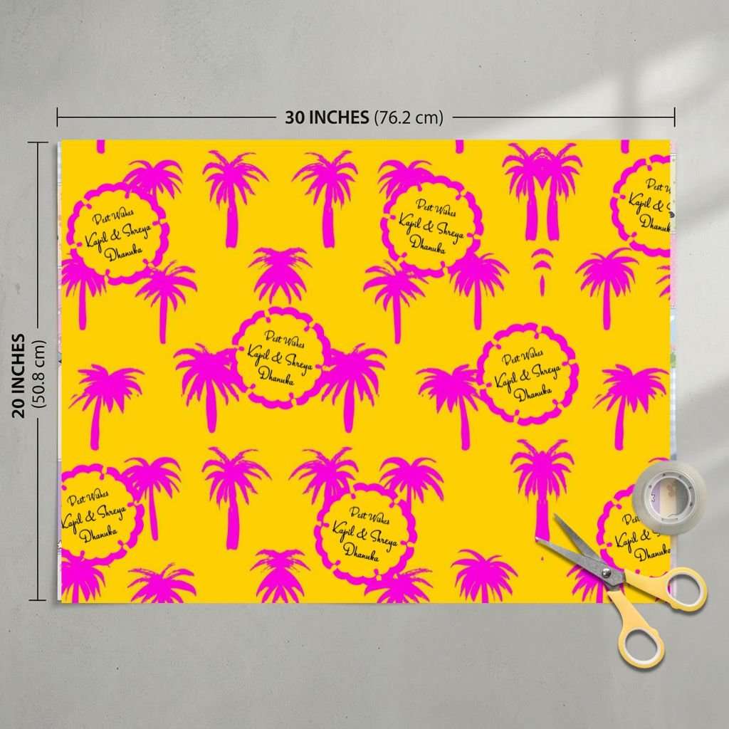 Custom Gift Wrapping Paper - Tropical Glow - Chatterbox Labels - Wrapping Paper