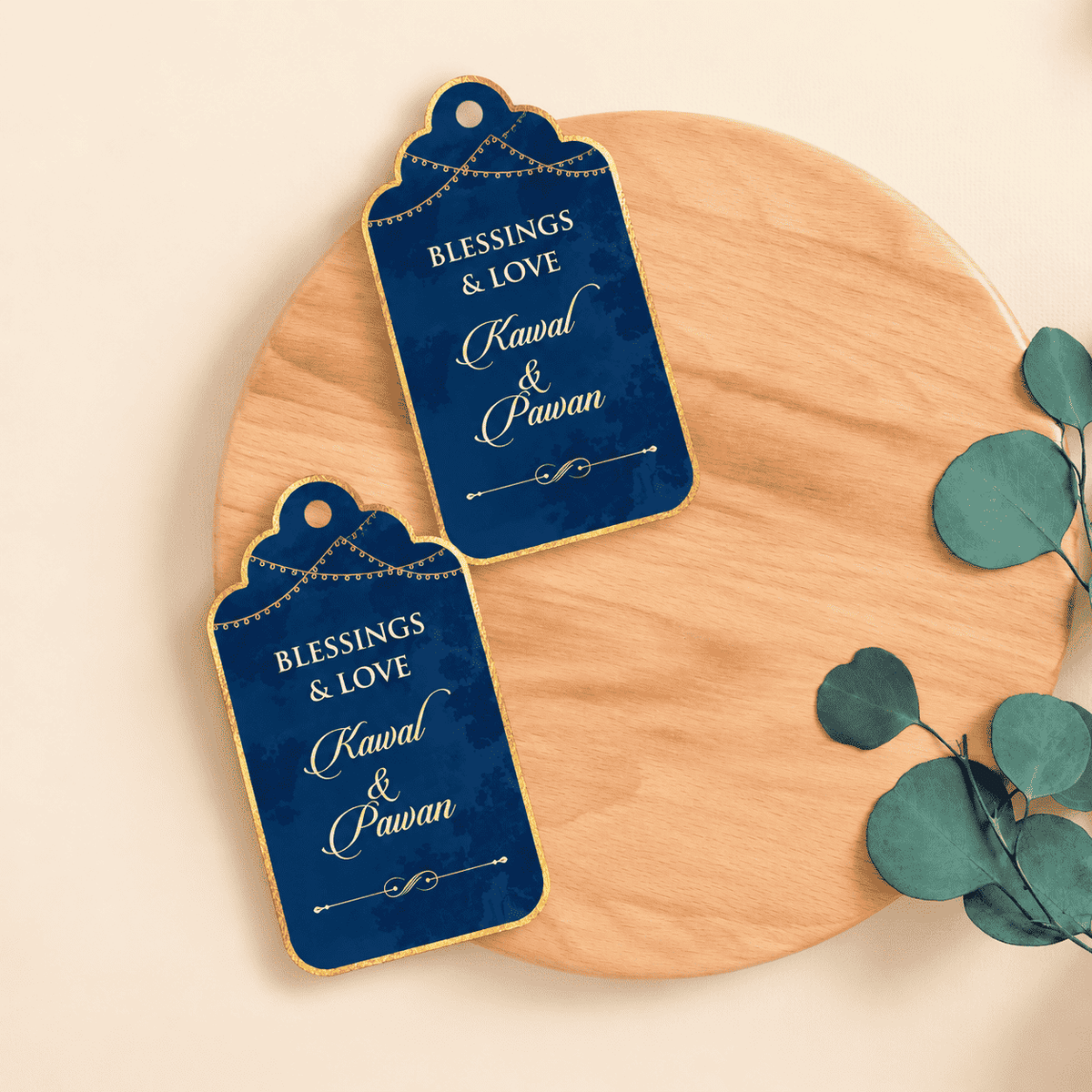 Luxe Personalised Gift Tags - Royal Blue - Chatterbox Labels-Gift Tags