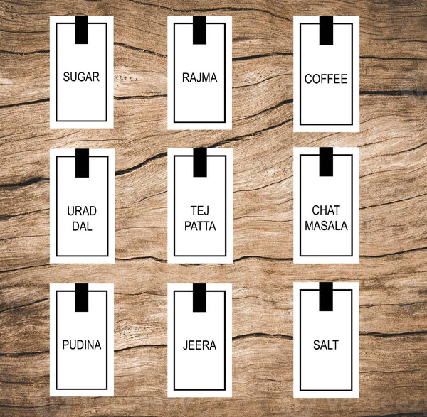 Kitchen Labels & Stickers Pack of 60 - Chatterbox Labels - Kitchen Labels