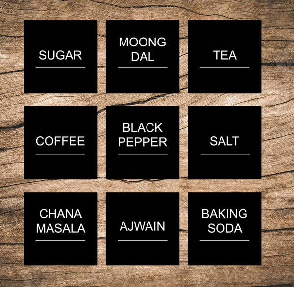 Kitchen Labels & Stickers Pack of 60 - Chatterbox Labels - Kitchen Labels