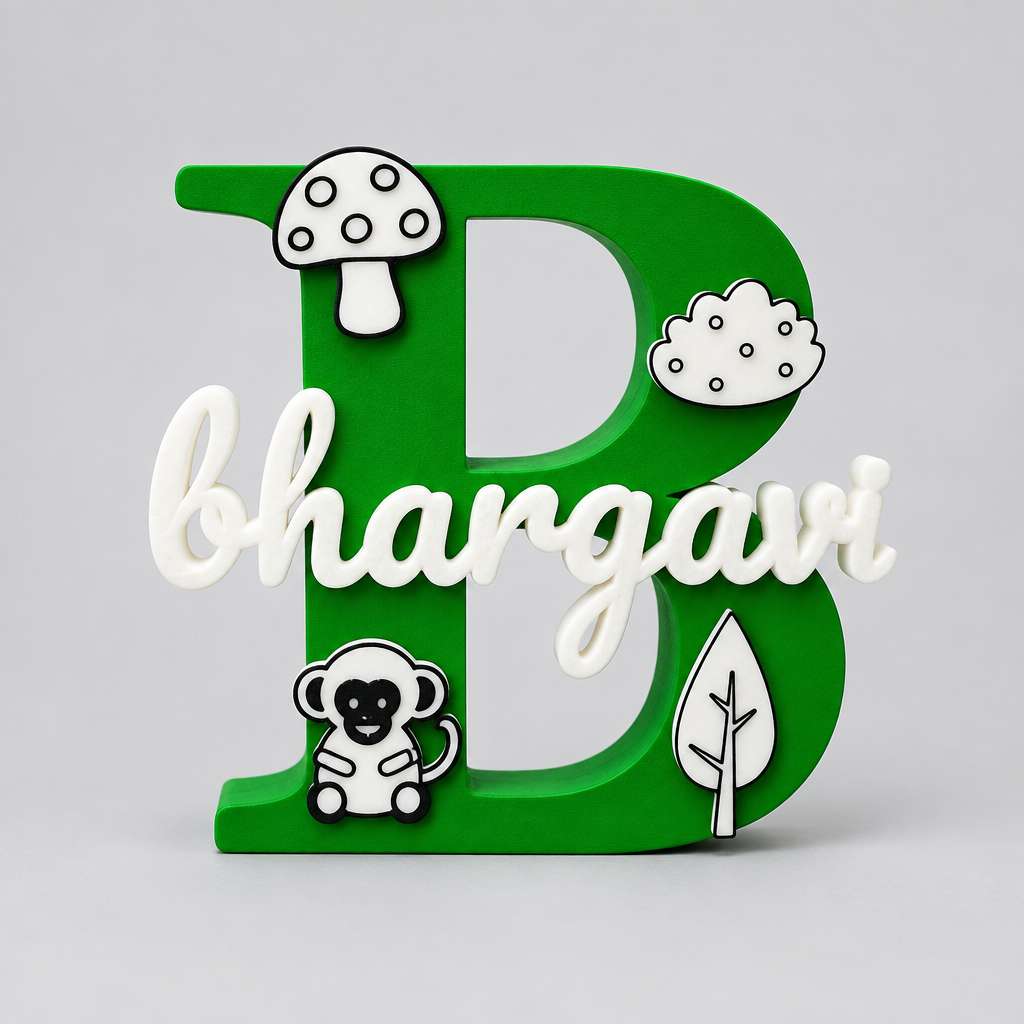 Woodland Theme Personalised Name Stand Glow In The Dark