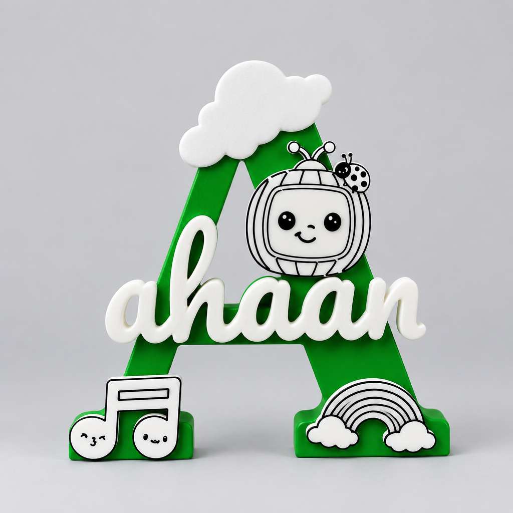 Pop Culture Theme Personalised Name Stand Glow In The Dark