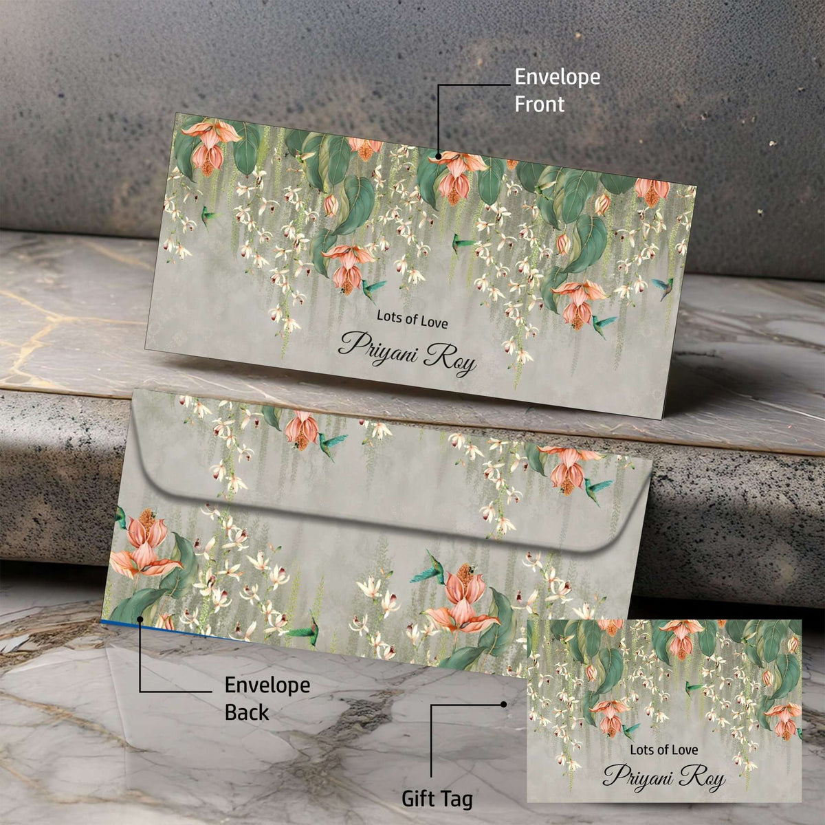 Personalised Money Envelopes - Whispering Vines Theme - Chatterbox Labels-Envelopes