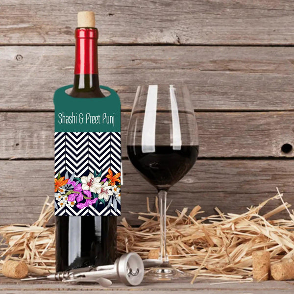 Wine Bottle Neck Tag - Botanical Delight - Set of 10 - Chatterbox Labels - Wine Gifting