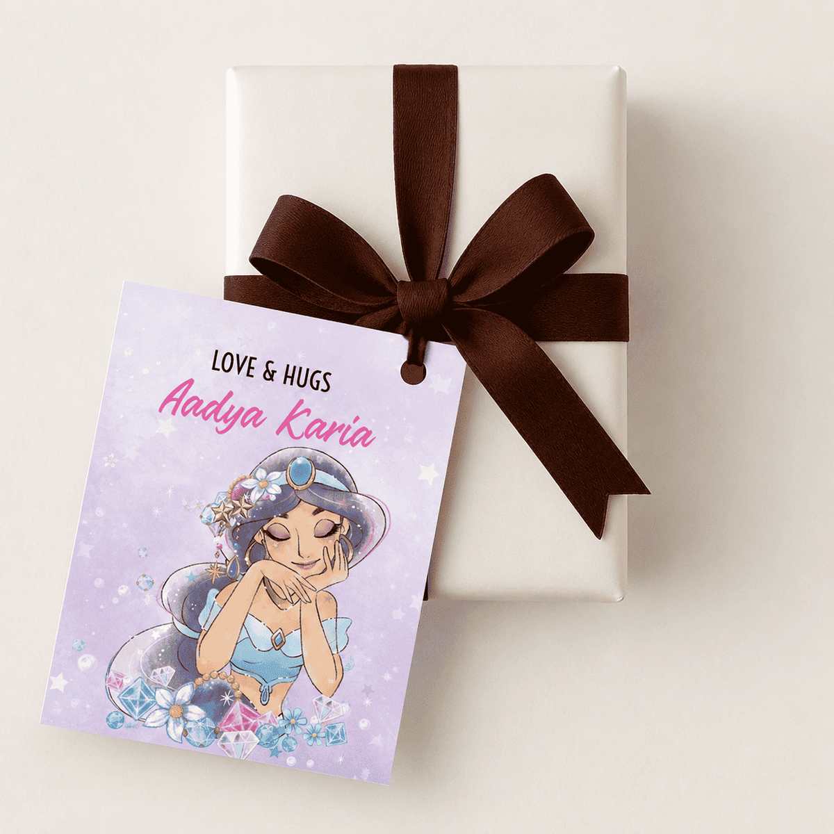 Personalised Gift tags / Gift Stickers - Princess Jasmine Design - Chatterbox Labels - Gift Tags