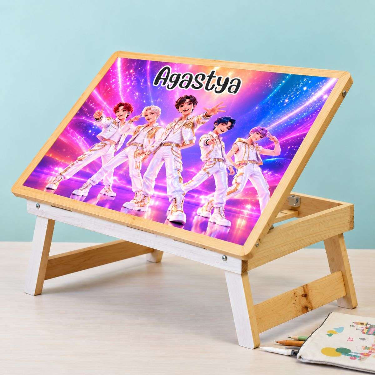 Custom Folding Desk - K-Pop Boy Band Theme