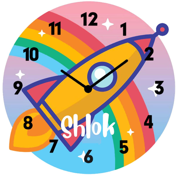 Personalised Acrylic Wall Clock - Astrotime - Chatterbox Labels - Wall Clock
