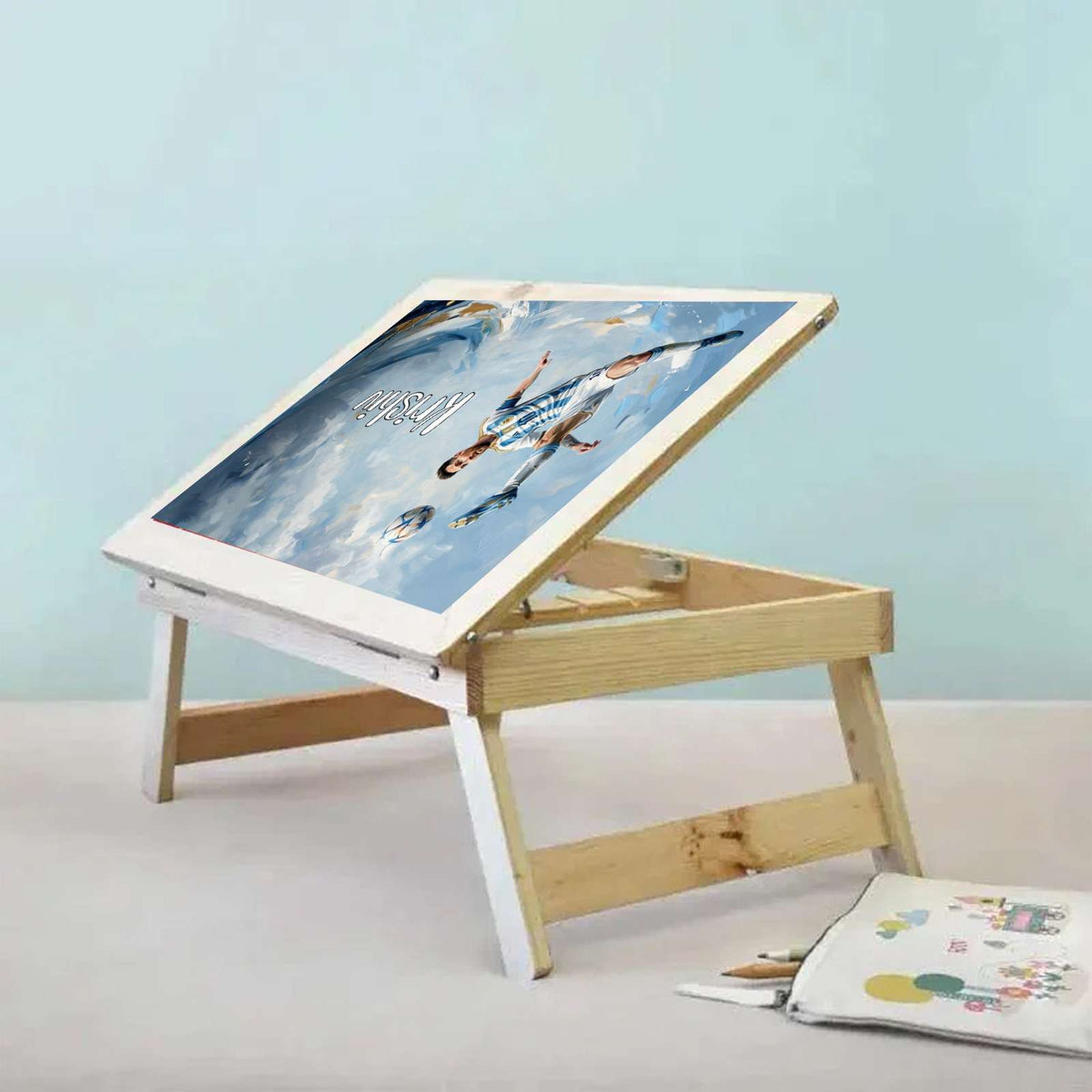 Custom Folding Desk - Messi Theme - Chatterbox Labels-Folding Table