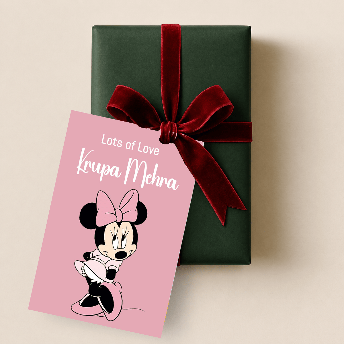 Personalised Gift tags / Gift Stickers - Minnie Mouse Design - Chatterbox Labels - Gift Tags