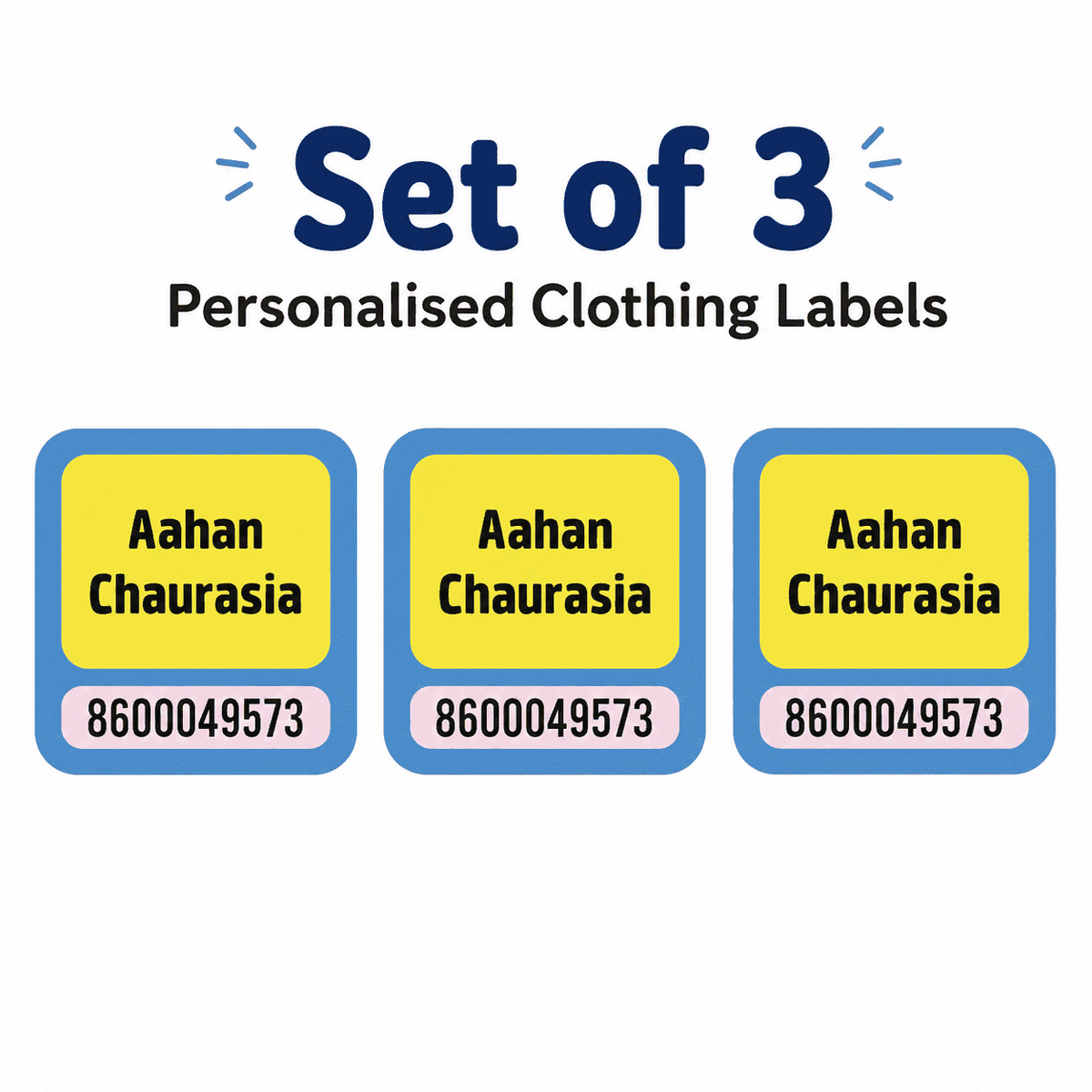 Podar Prep Clothing Labels - Set of 3 labels