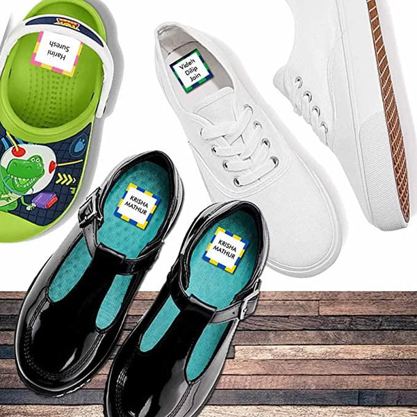 Personalised Shoe Stickers & Labels - Set of 24 - Chatterbox Labels - Shoe Labels
