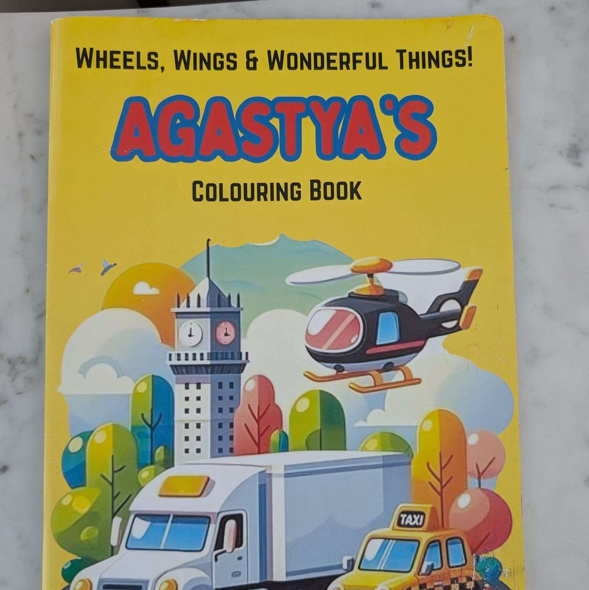 Return Gift - Personalised Colouring Book with Custom Faber - Castell Crayon Box - Chatterbox Labels - Colouring Book
