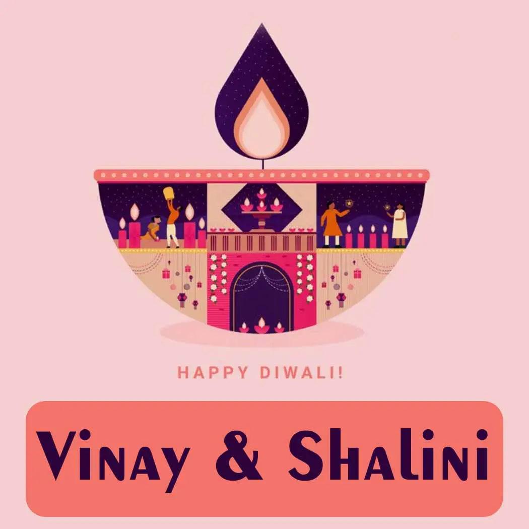 Happy Diwali Gift Tags/Gift Stickers - Pink Flames design - Chatterbox Labels - Gift Tags