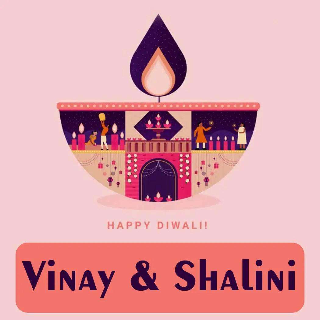 Happy Diwali Gift Tags/Gift Stickers - Pink Flames design - Chatterbox Labels - Gift Tags
