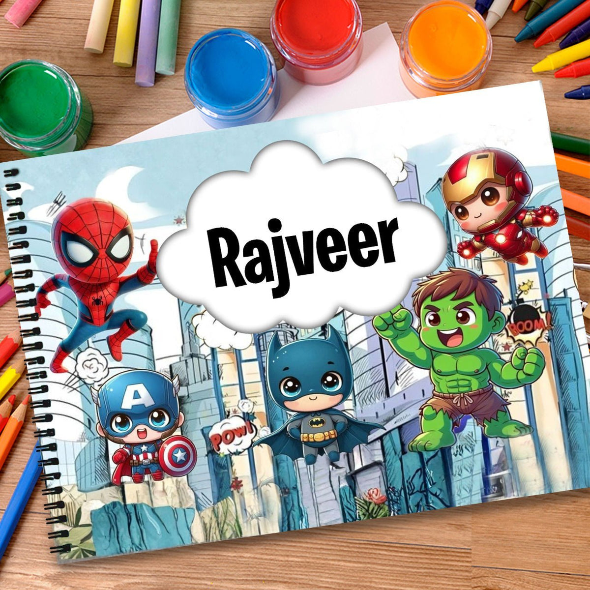 Personalised Colouring Book, Drawing Book and Crayon Box - Chatterbox Labels