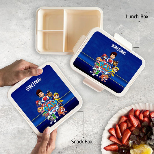Custom Snack Box & Lunch Box for kids - Paw Patrol Theme - Chatterbox Labels - Lunch Box