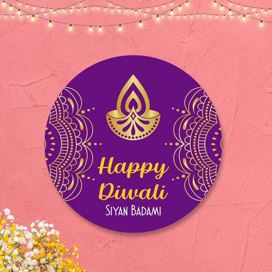 Happy Diwali Gift Tags/Gift Labels - Die - Cut Shape - Mystic Royale Design - Chatterbox Labels - Gift Tags