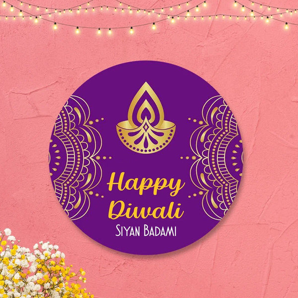 Happy Diwali Gift Tags/Gift Labels - Die - Cut Shape - Mystic Royale Design - Chatterbox Labels - Gift Tags