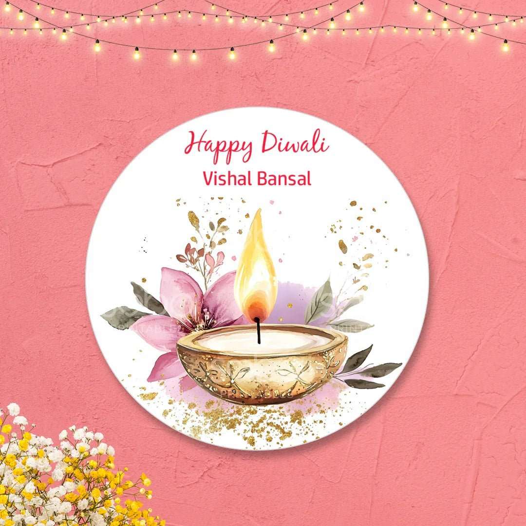 Happy Diwali Gift Tags/Gift Labels - Die - Cut Shape - Sacred Glow Design - Chatterbox Labels - Gift Tags
