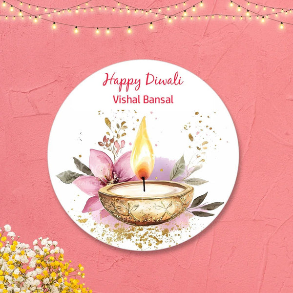 Happy Diwali Gift Tags/Gift Labels - Die - Cut Shape - Sacred Glow Design - Chatterbox Labels - Gift Tags