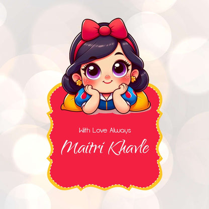 Die - Cut Gift Tags/Gift Labels - Snow White Design - Chatterbox Labels - Gift Tags