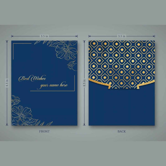 Luxe Gold Foil Money Envelopes - Twilight Blue