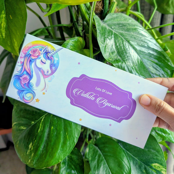 Personalised Money Envelopes - Enchanted Unicorn Design - Set of 20 - Chatterbox Labels - Envelopes