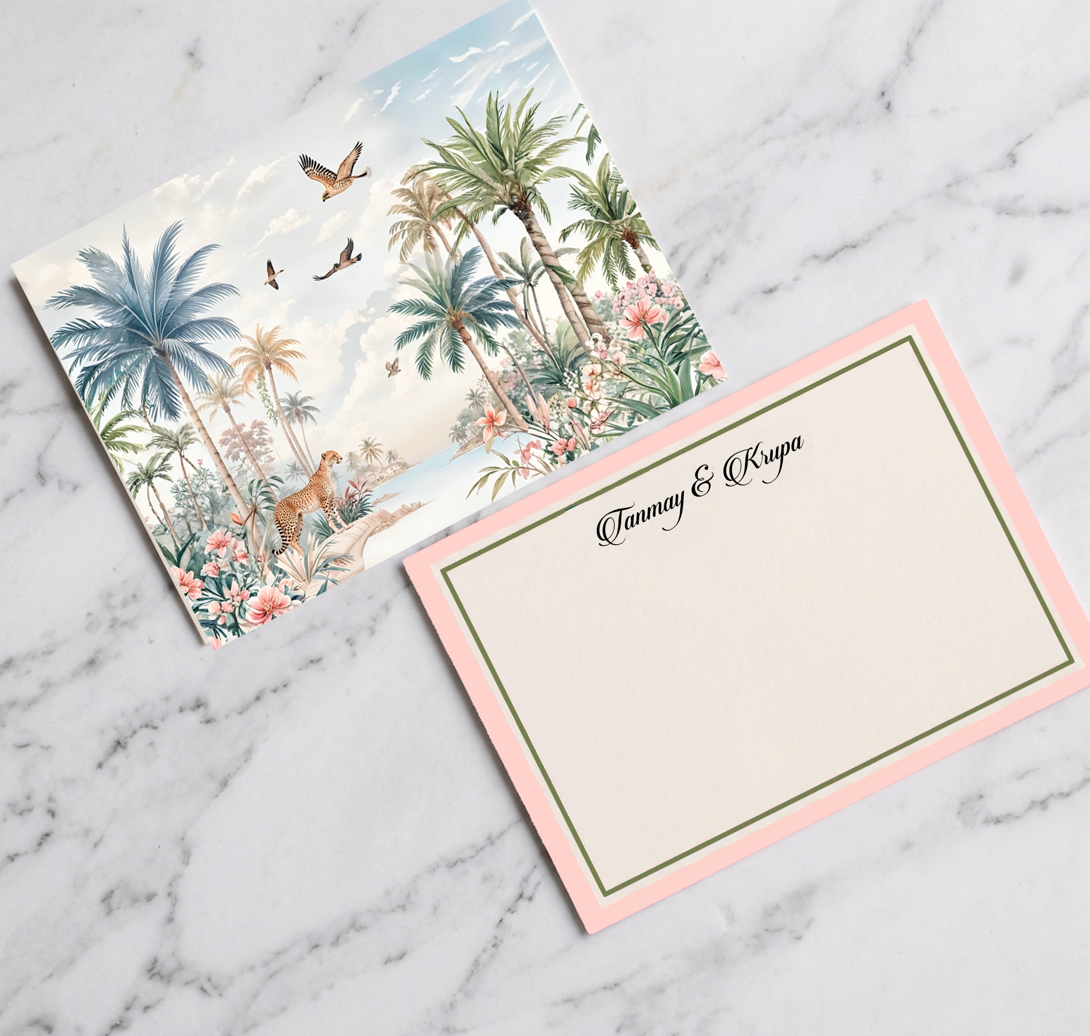 Personalised Note Cards With Envelopes - Pastel Paradise