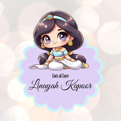 Die - Cut Gift Tags/Gift Labels - Princess Jasmine - Chatterbox Labels - Gift Tags